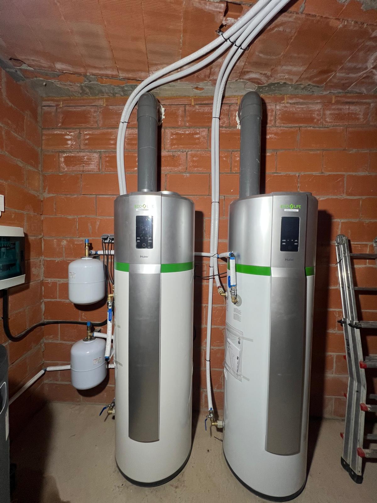 Doble aerotermo para agua caliente sanitaria