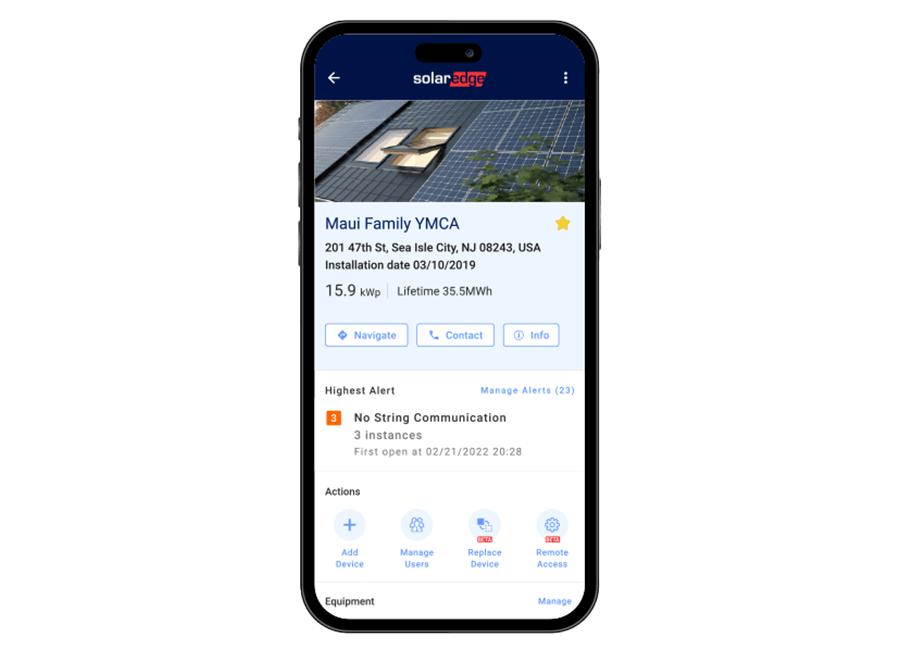 App de monitorización de instalación solar Senae